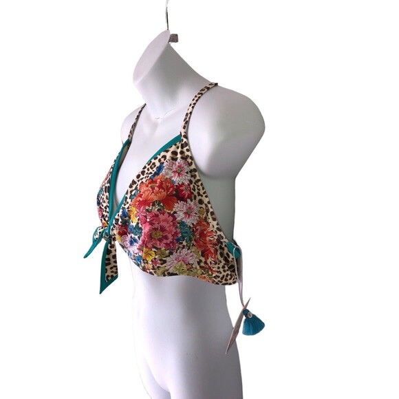 NWT Johnny Was Mia Front Tie Bikini Top Women's Size XXL - Picture 2 of 9